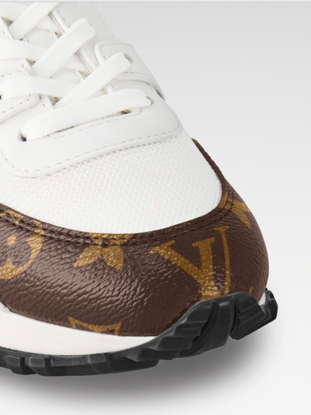 LOUIS VUITTON RUN AWAY WHITE CLASSIC MONOGRAM SNEAKER SIZE 37 IT . - Picture 4 of 16